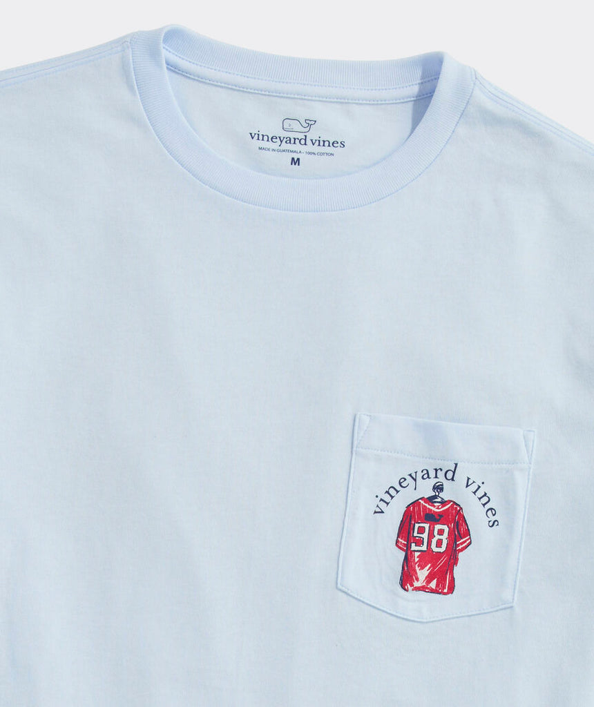 Vineyard Vines Football Locker Room Long-Sleeve Pocket Tee