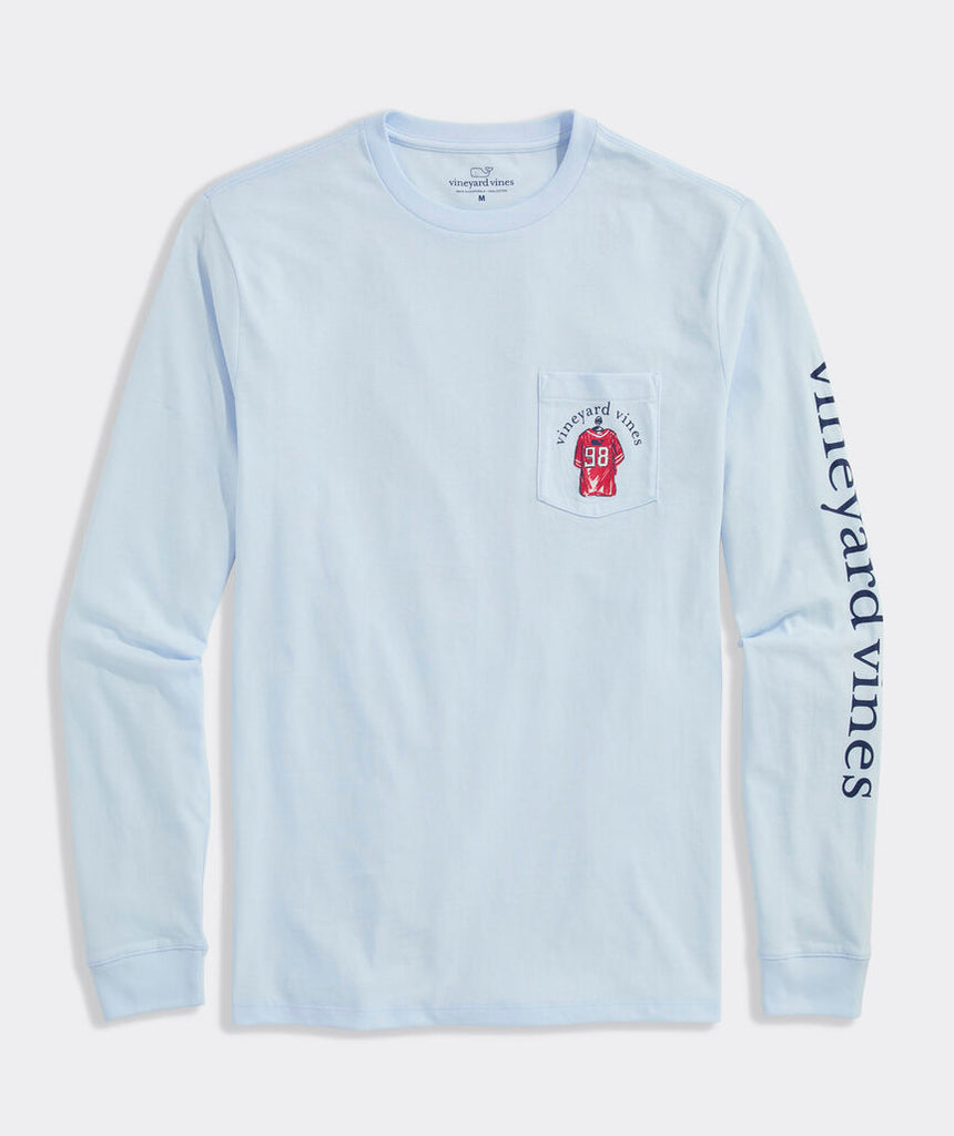 Vineyard Vines Football Locker Room Long-Sleeve Pocket Tee