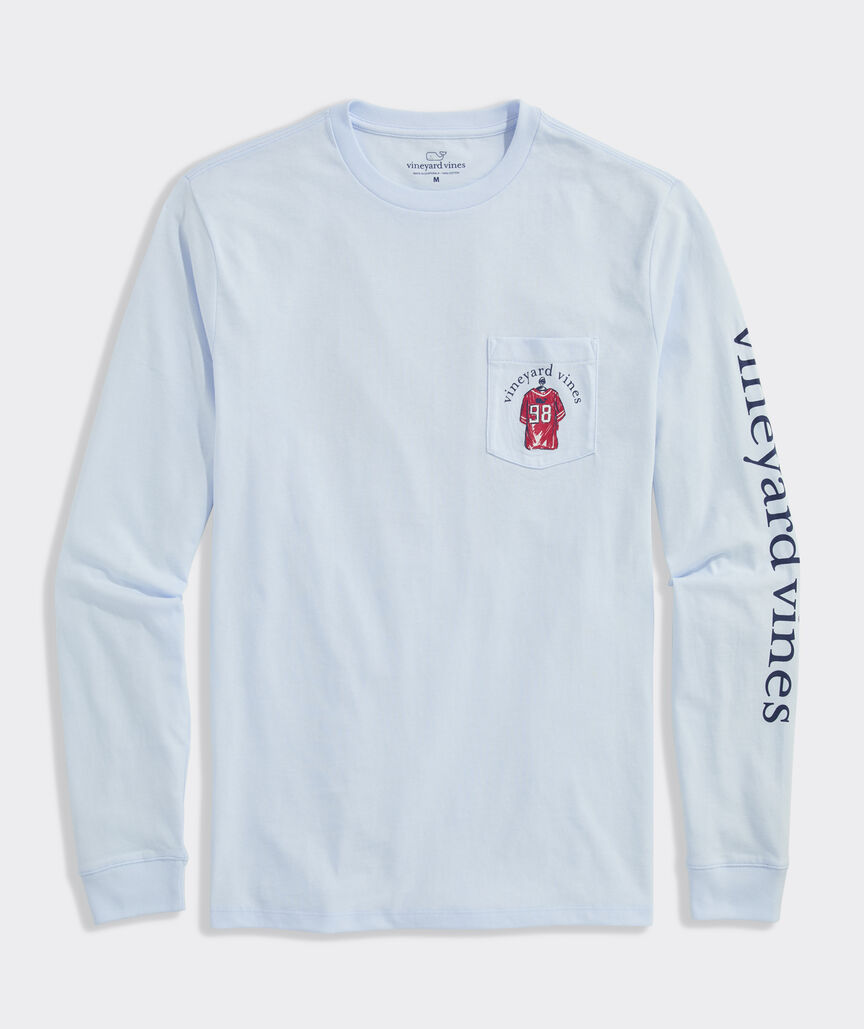 Vineyard Vines Football Locker Room Long-Sleeve Pocket Tee