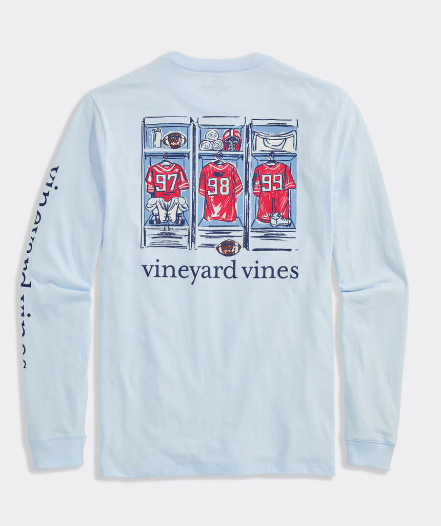 Vineyard Vines Football Locker Room Long-Sleeve Pocket Tee