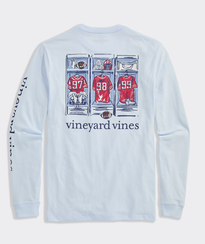 Vineyard Vines Football Locker Room Long-Sleeve Pocket Tee
