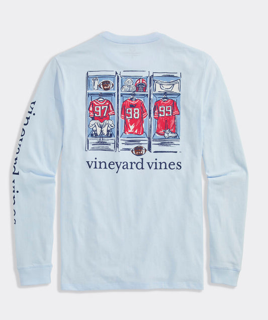 Vineyard Vines Football Locker Room Long-Sleeve Pocket Tee