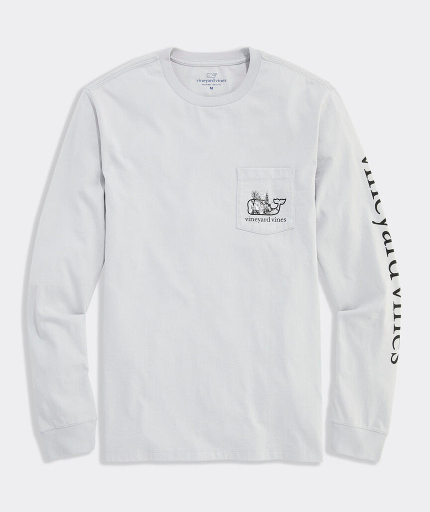 Vineyard Vines Nightmare On Whale Street Long-Sleeve Pocket Tee