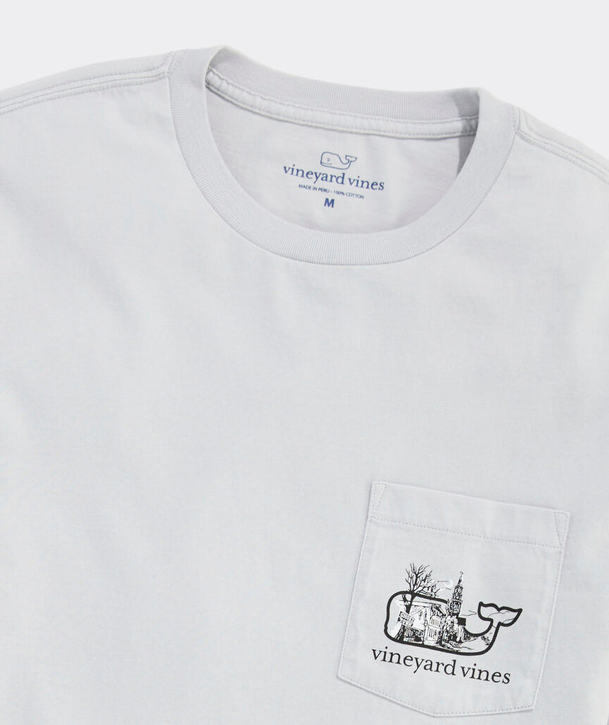 Vineyard Vines Nightmare On Whale Street Long-Sleeve Pocket Tee