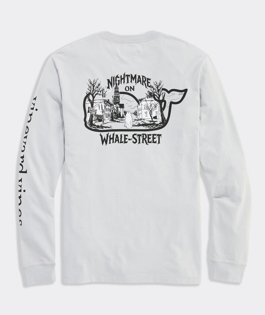 Vineyard Vines Nightmare On Whale Street Long-Sleeve Pocket Tee