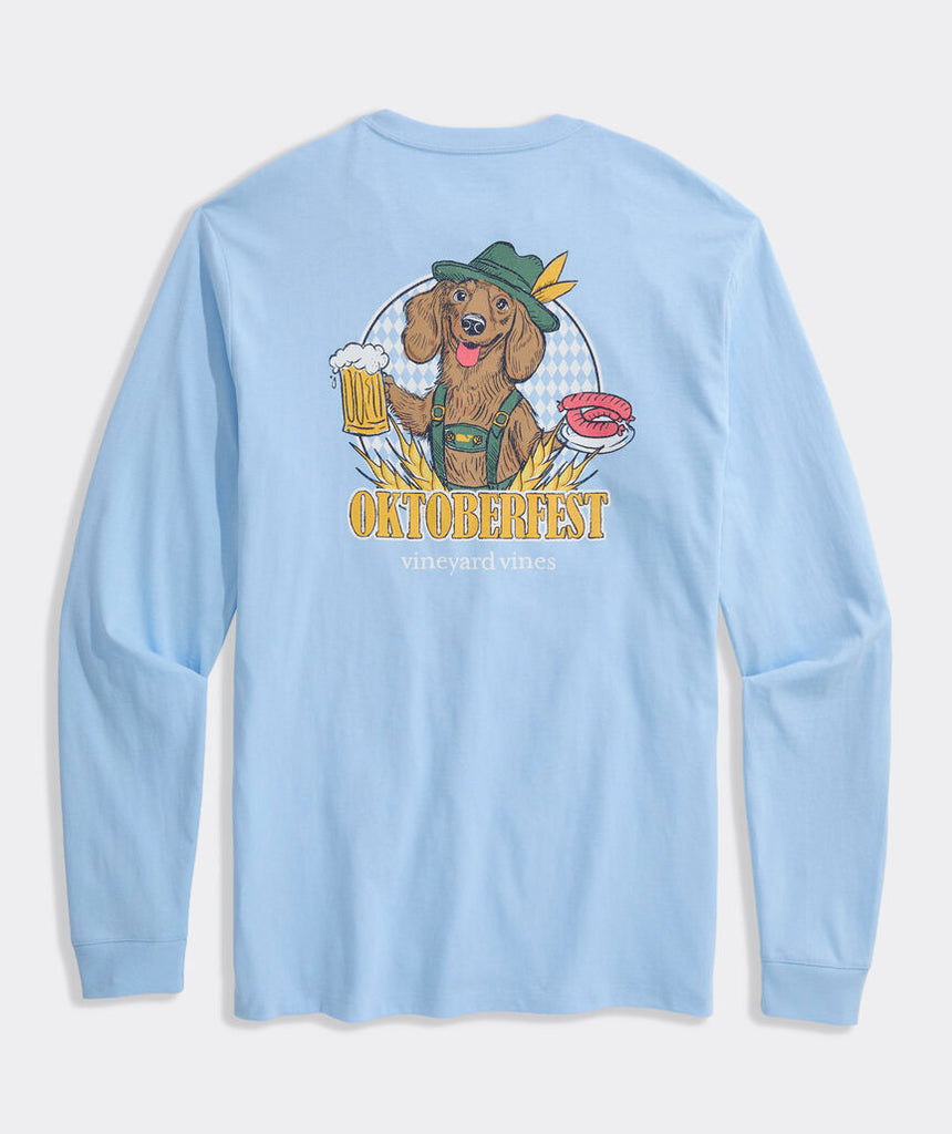 Vineyard Vines Oktoberfest Doxie Long-Sleeve Pocket Tee