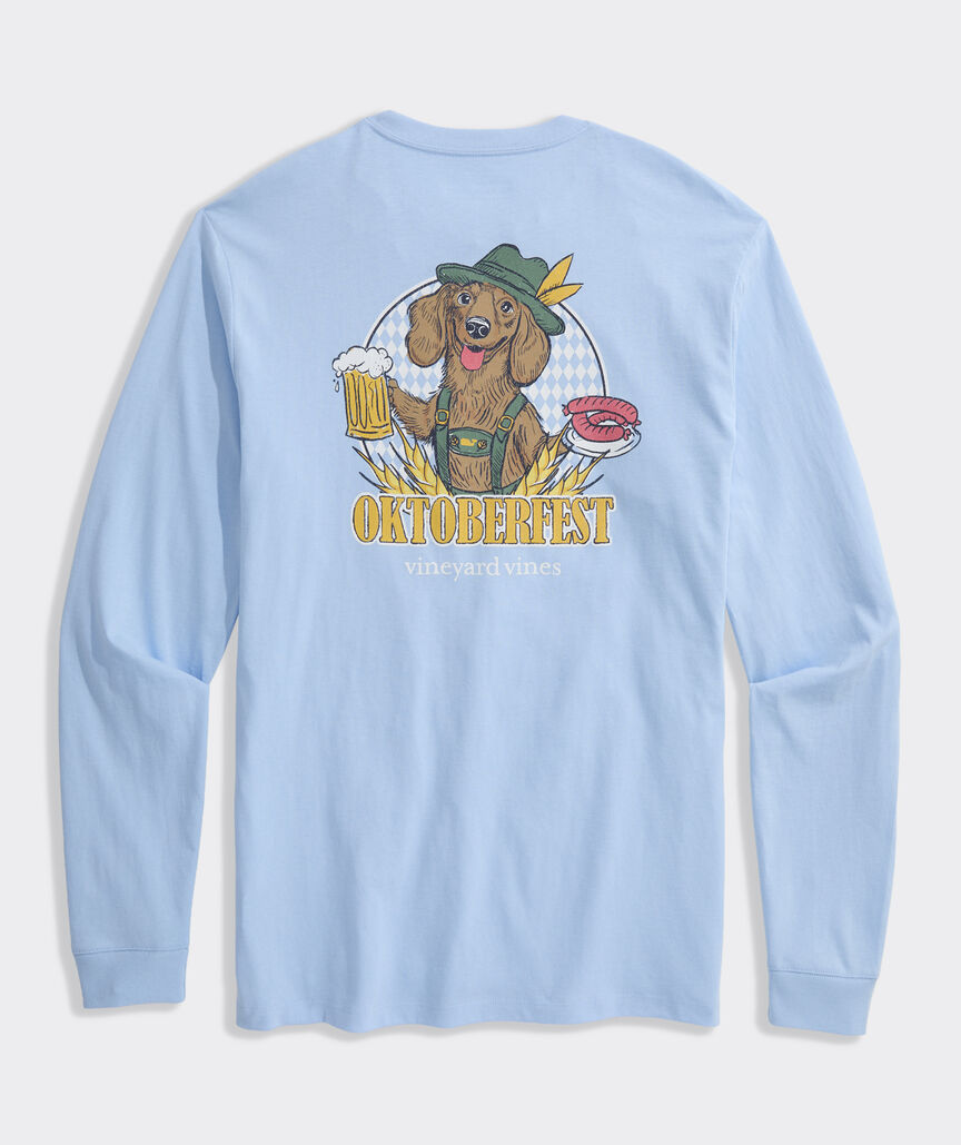 Vineyard Vines Oktoberfest Doxie Long-Sleeve Pocket Tee