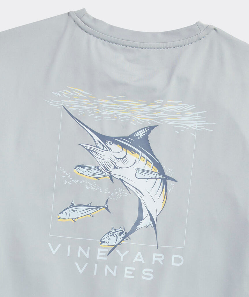 Vineyard Vines Performance Underwater Marlin Short-Sleeve Harbor Tee