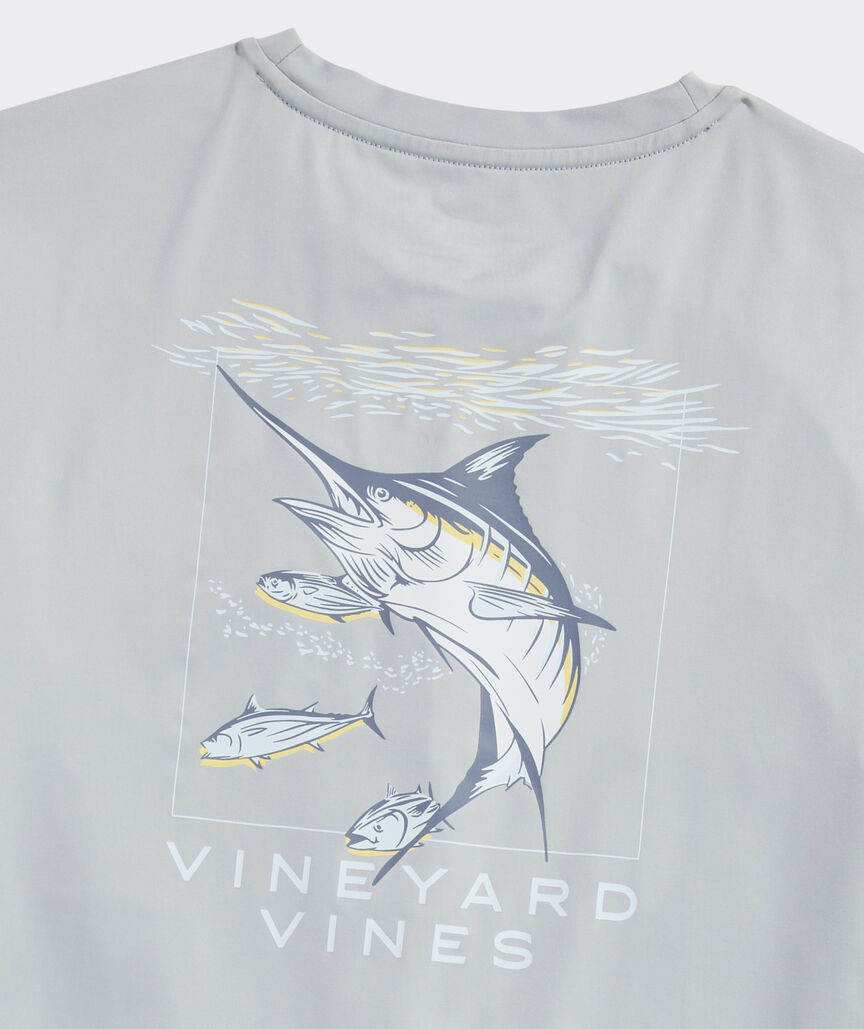 Vineyard Vines Performance Underwater Marlin Short-Sleeve Harbor Tee