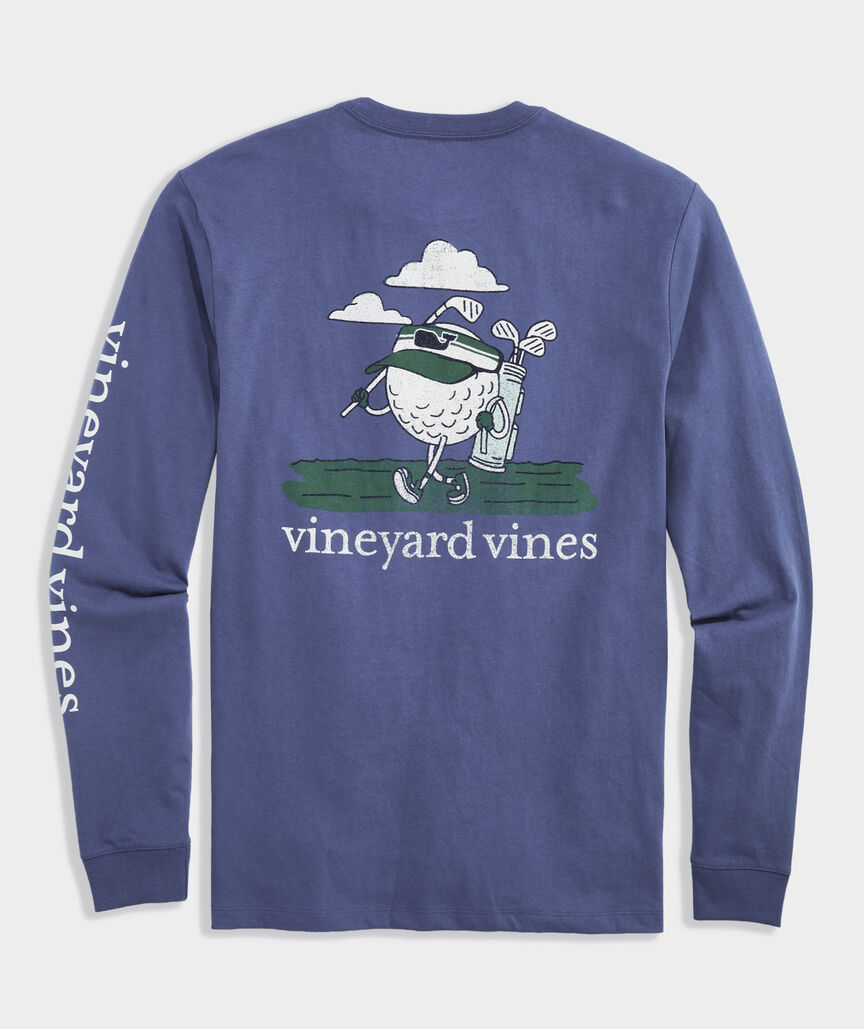 Vineyard Vines Drive Fast and Putt Slow Long-Sleeve Pocket Tee