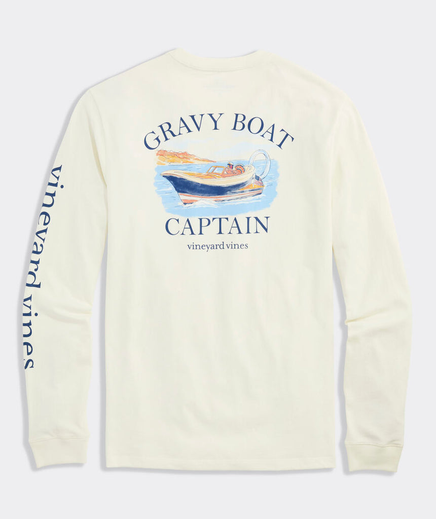 Vineyard Vines Gravy Boat Captain Long-Sleeve Pocket Tee