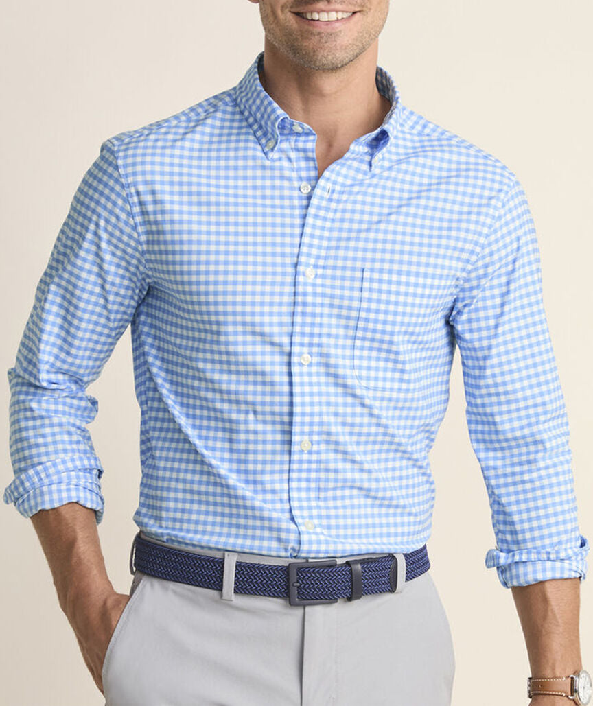 Vineyard Vines Skysail Gingham Performance Cotton Shirt