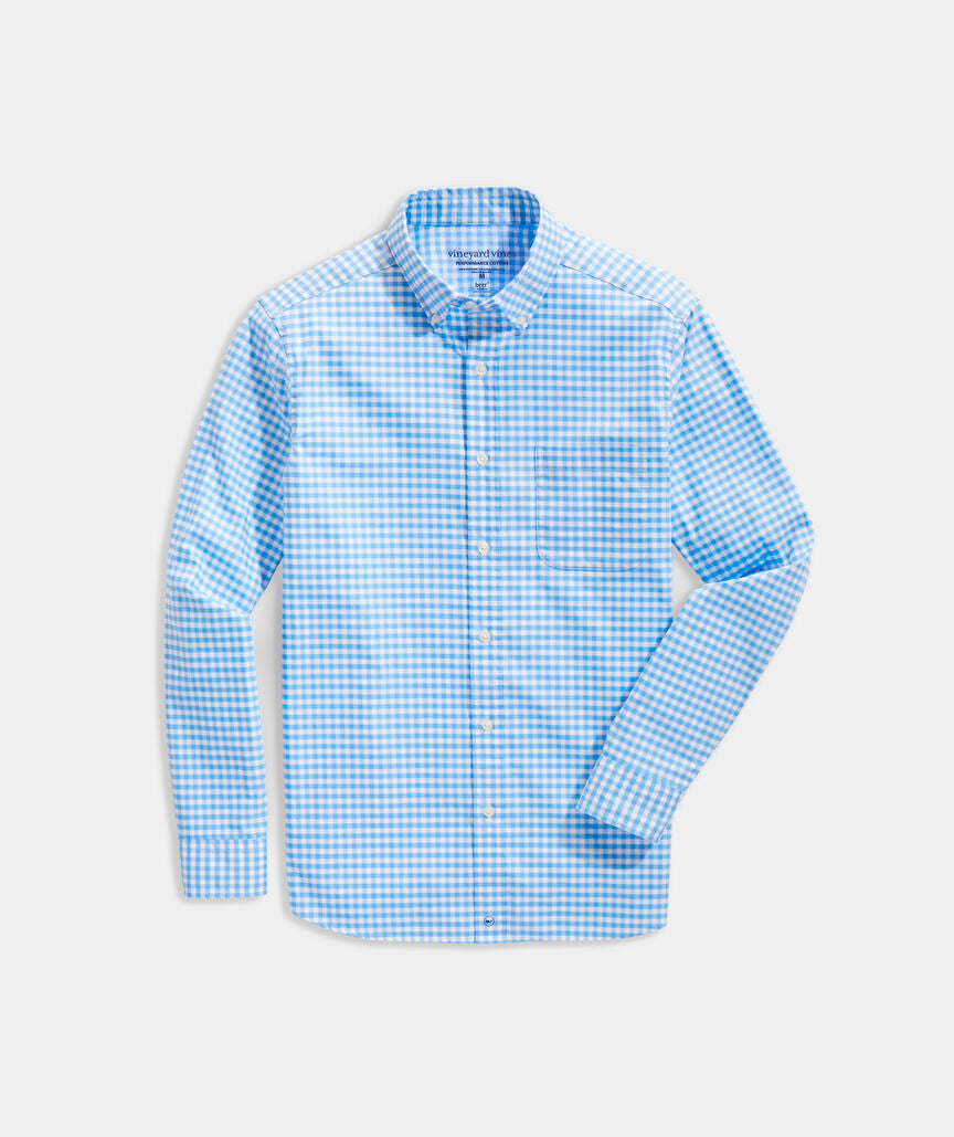 Vineyard Vines Skysail Gingham Performance Cotton Shirt