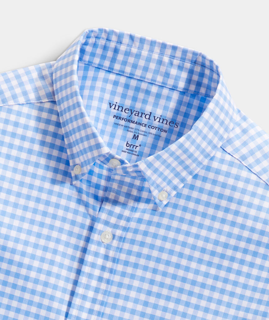 Vineyard Vines Skysail Gingham Performance Cotton Shirt