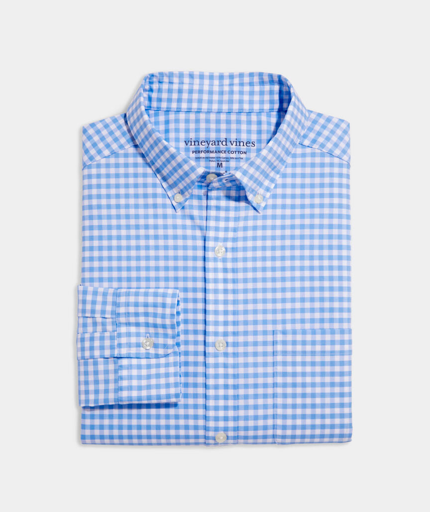 Vineyard Vines Skysail Gingham Performance Cotton Shirt