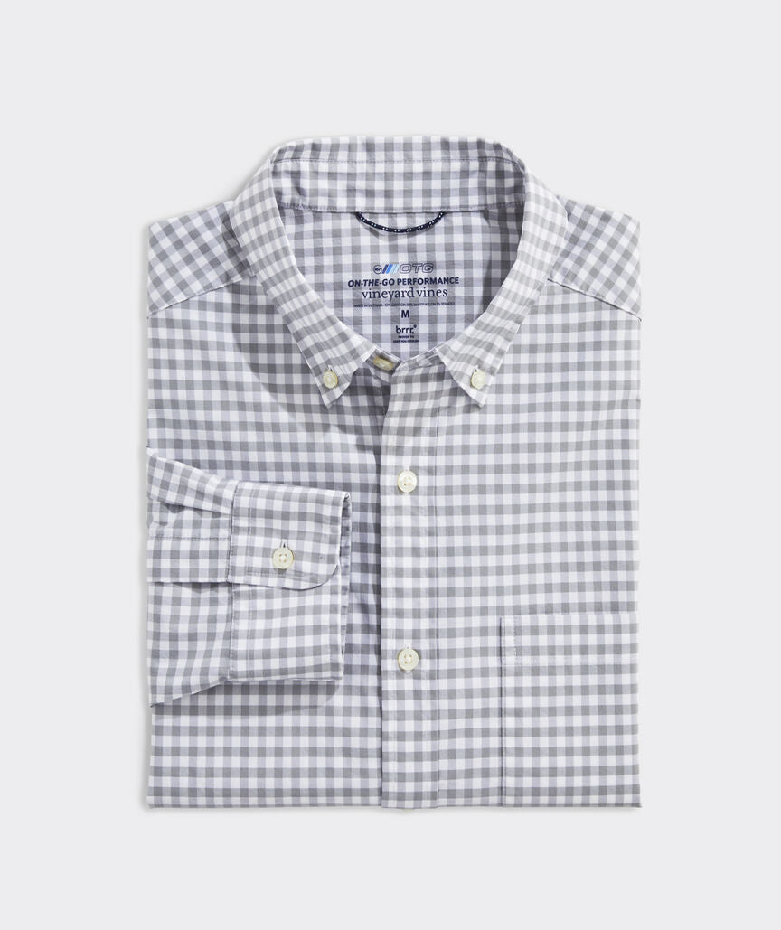 Vineyard Vines Men's Gingham On-The-Go brrr° Shirt