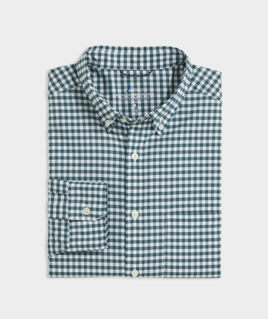 Vineyard Vines Men's Gingham On-The-Go brrr° Shirt