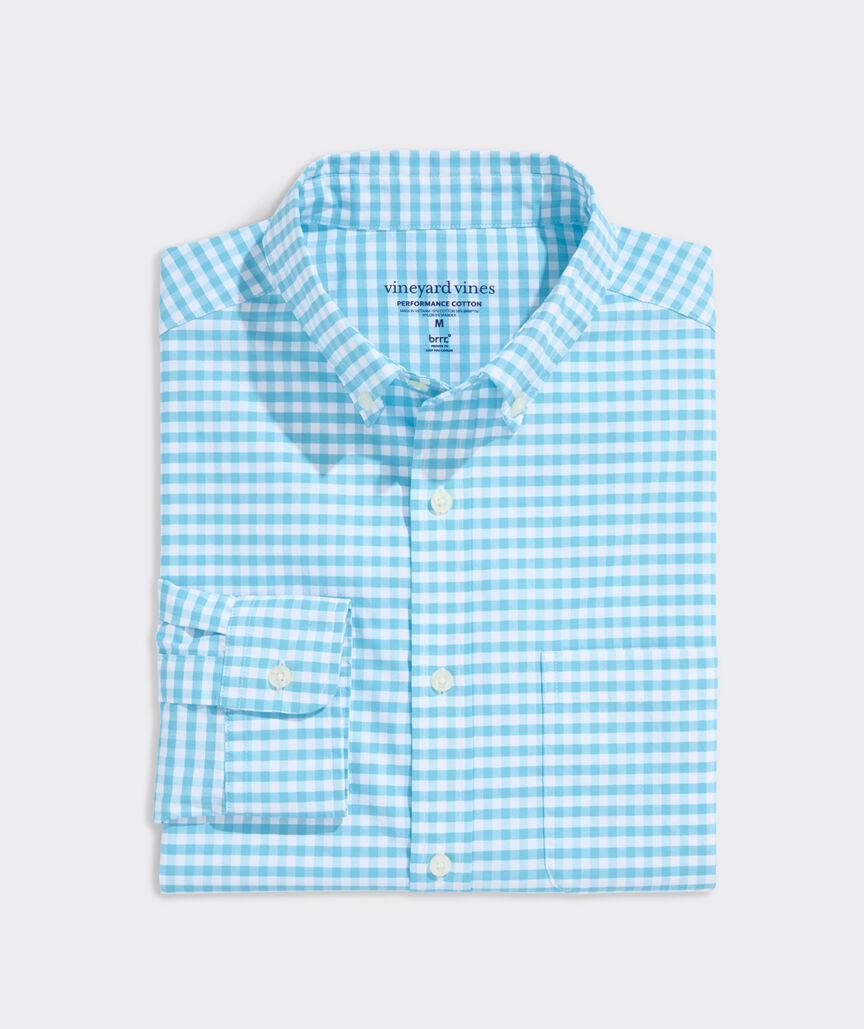 Vineyard Vines Skysail Gingham Performance Cotton Shirt