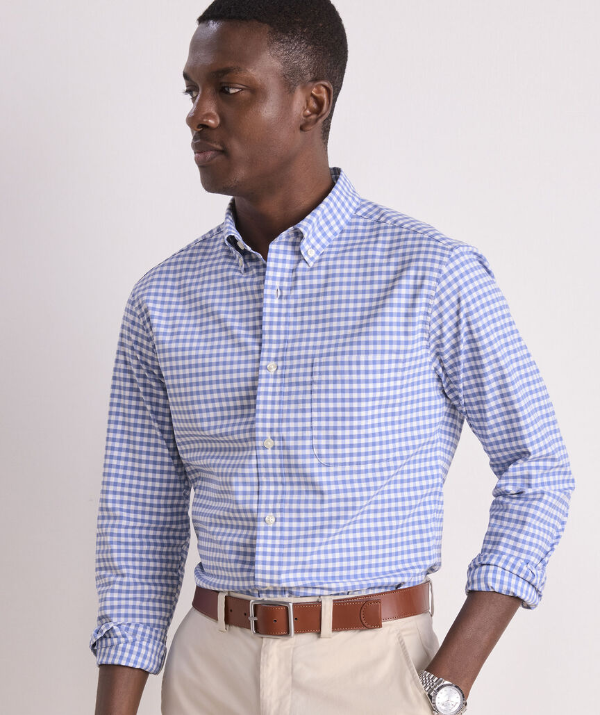 Vineyard Vines Skysail Gingham Performance Cotton Shirt