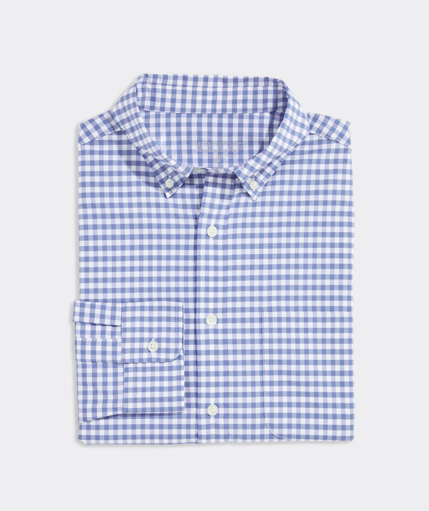 Vineyard Vines Skysail Gingham Performance Cotton Shirt