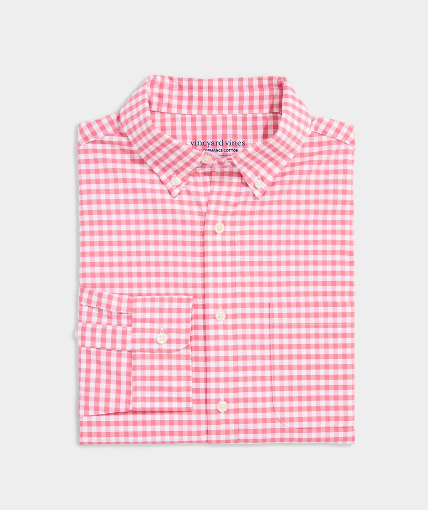 Vineyard Vines Skysail Gingham Performance Cotton Shirt