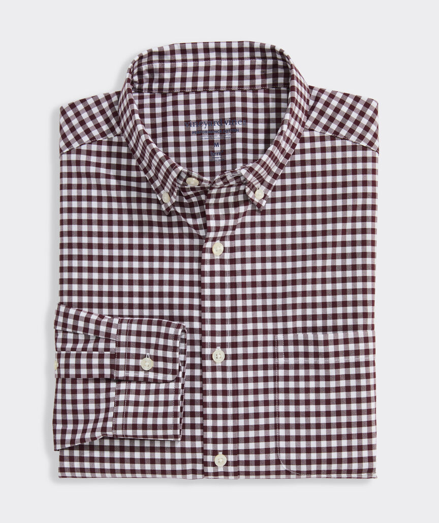 Vineyard Vines Skysail Gingham Performance Cotton Shirt
