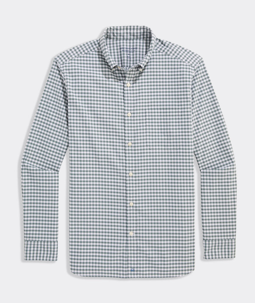Vineyard Vines Skysail Gingham Performance Cotton Shirt