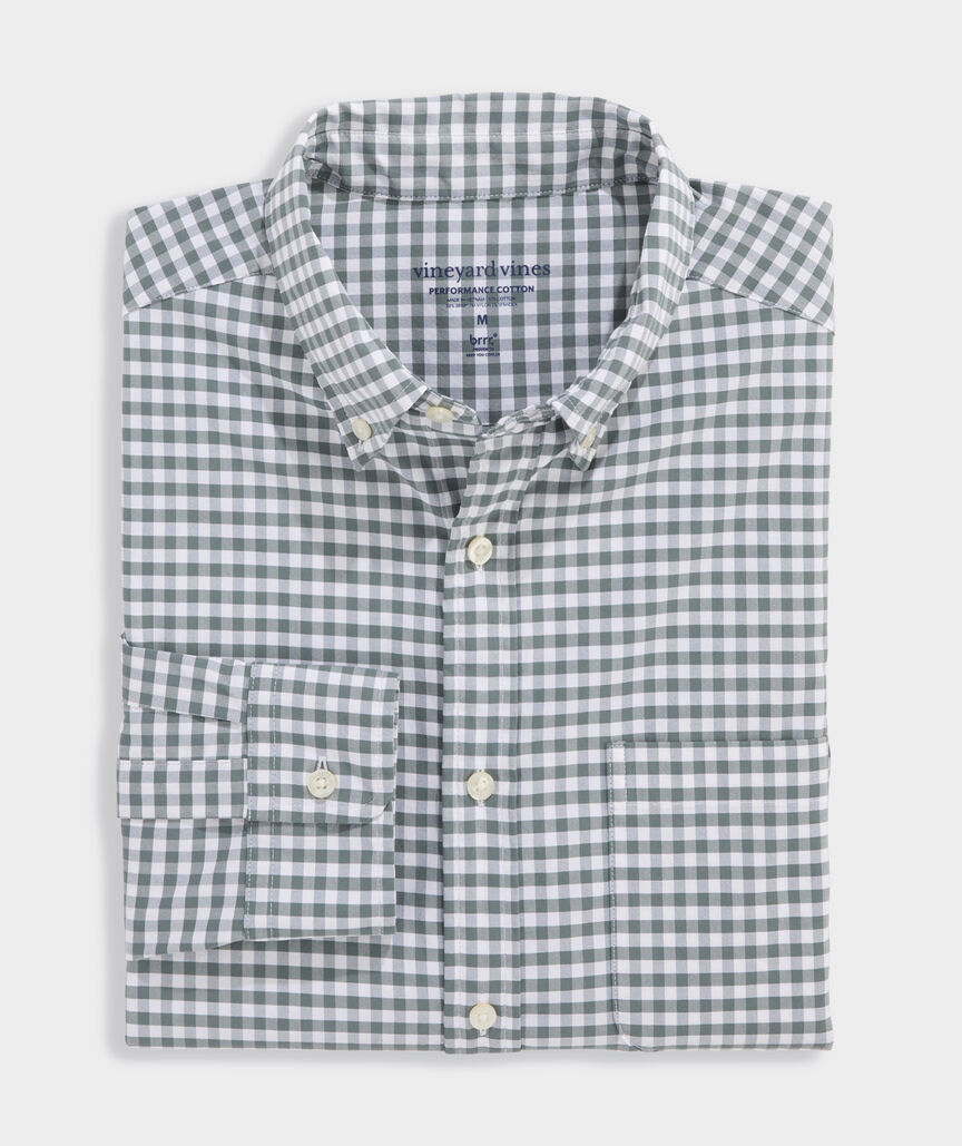 Vineyard Vines Skysail Gingham Performance Cotton Shirt