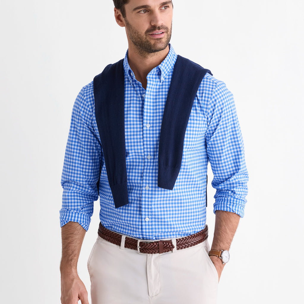 Vineyard Vines Performance Cotton Skysail Gingham Shirt