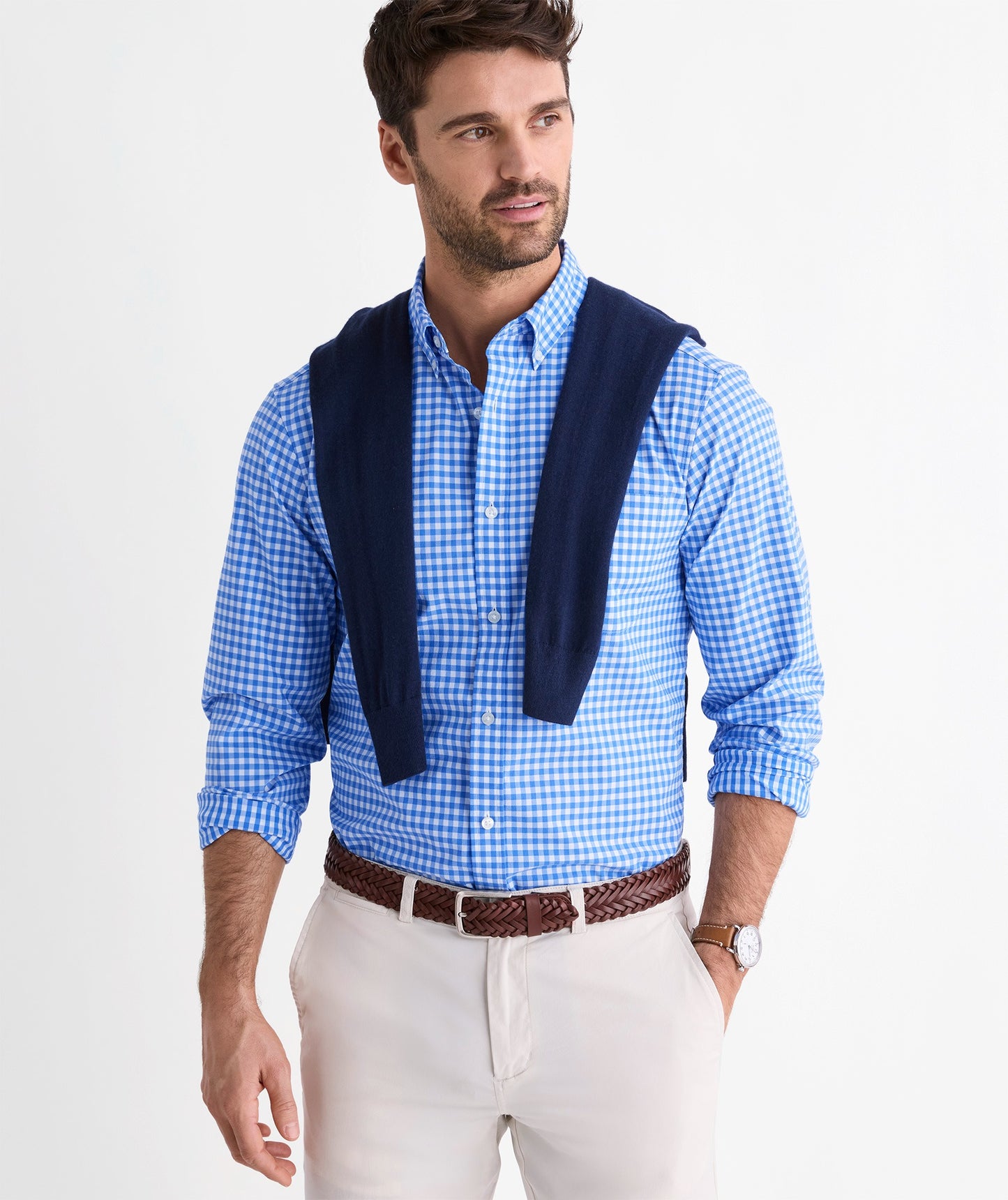 Vineyard Vines Performance Cotton Skysail Gingham Shirt