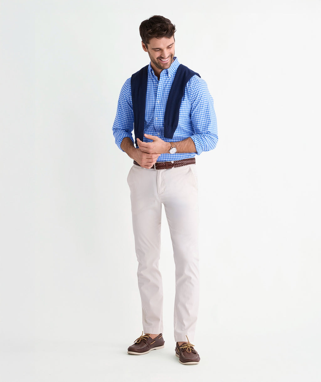 Vineyard Vines Performance Cotton Skysail Gingham Shirt