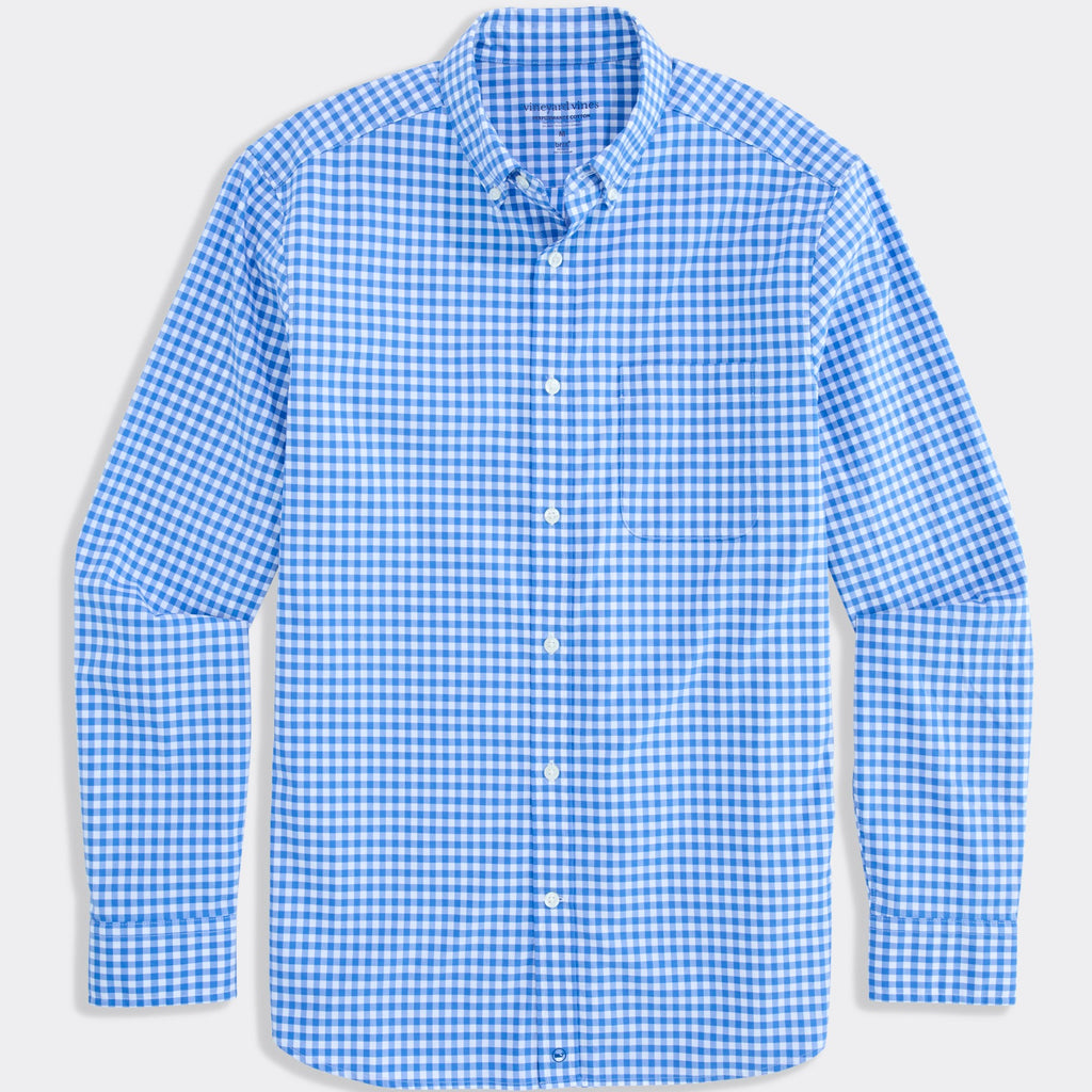 Vineyard Vines Performance Cotton Skysail Gingham Shirt