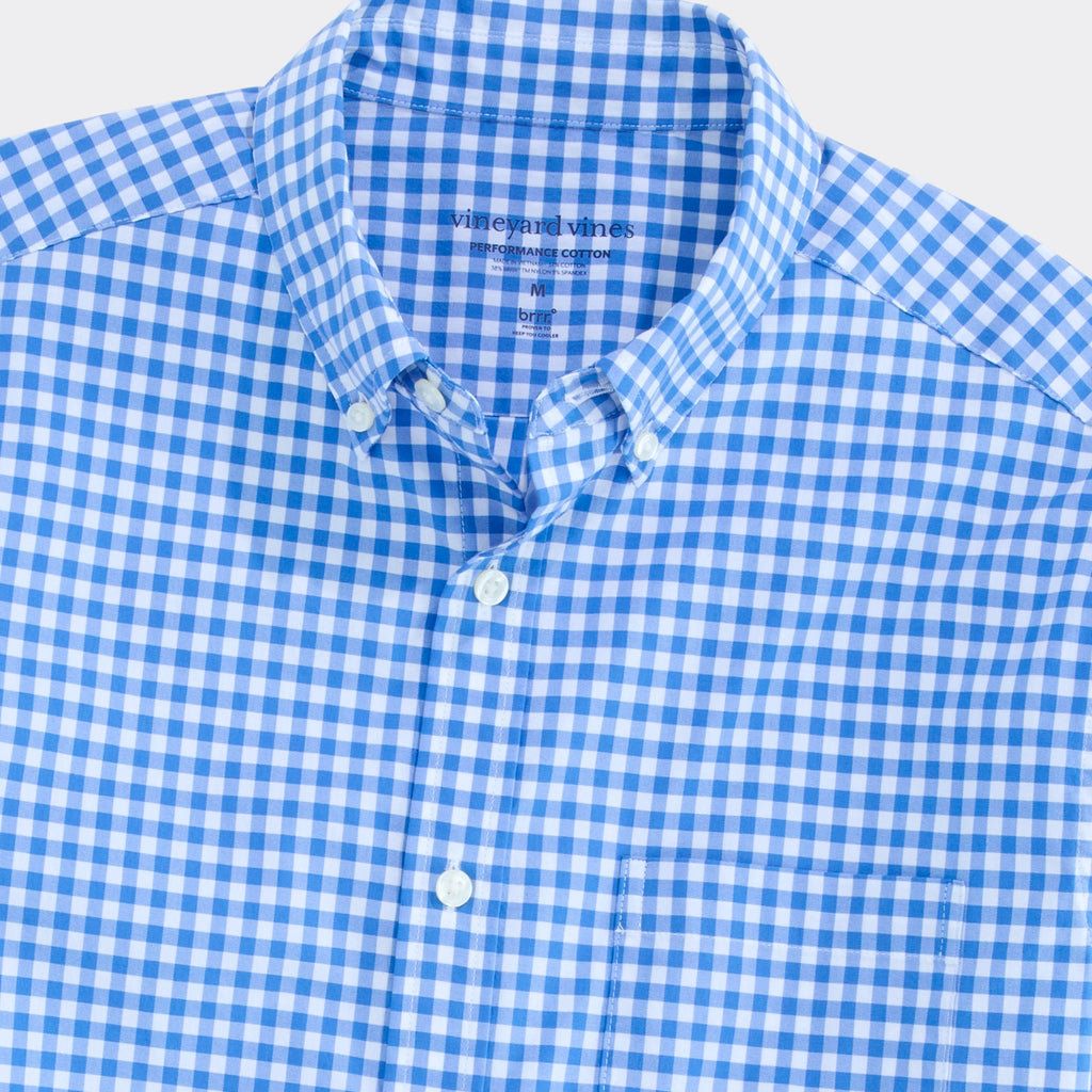 Vineyard Vines Performance Cotton Skysail Gingham Shirt