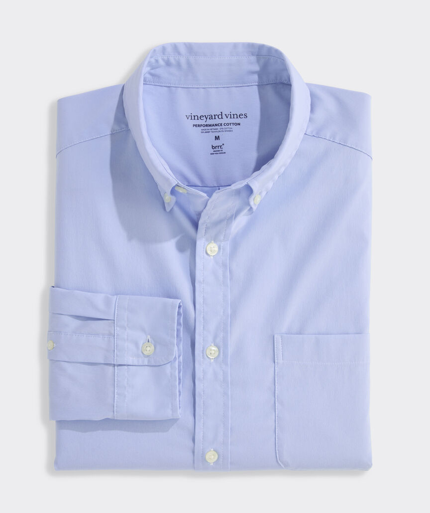 Vineyard Vines Breakwater Solid Performance Cotton Shirt