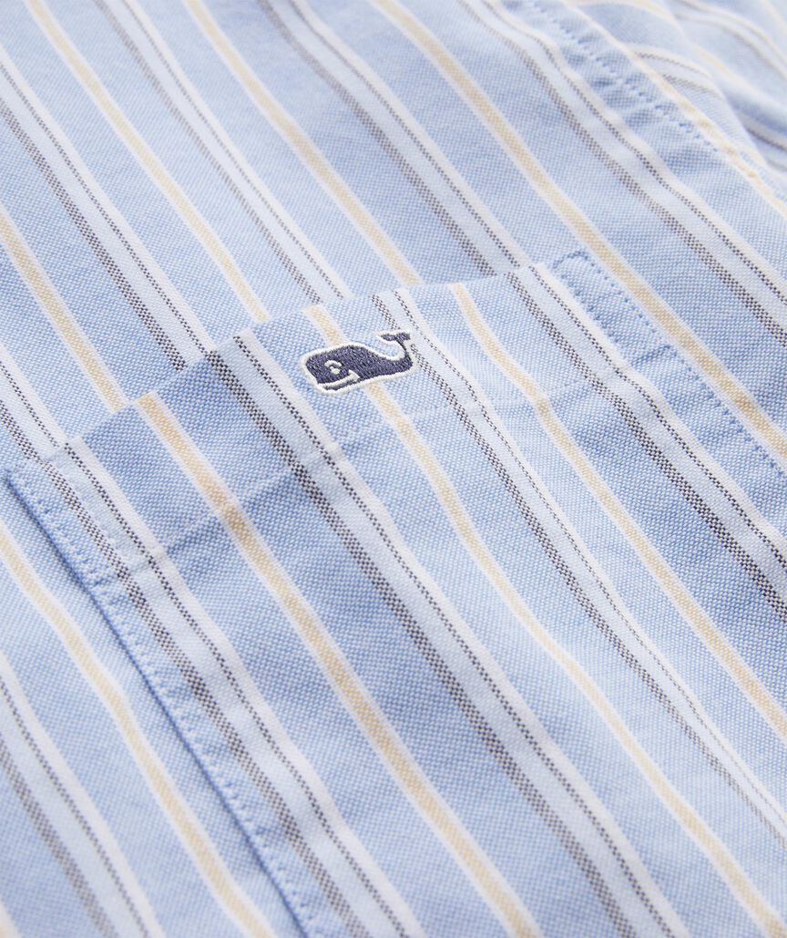 Men's Oxford Shirts: University Stripe Oxfrord Whale Shirt – Vineyard Vines