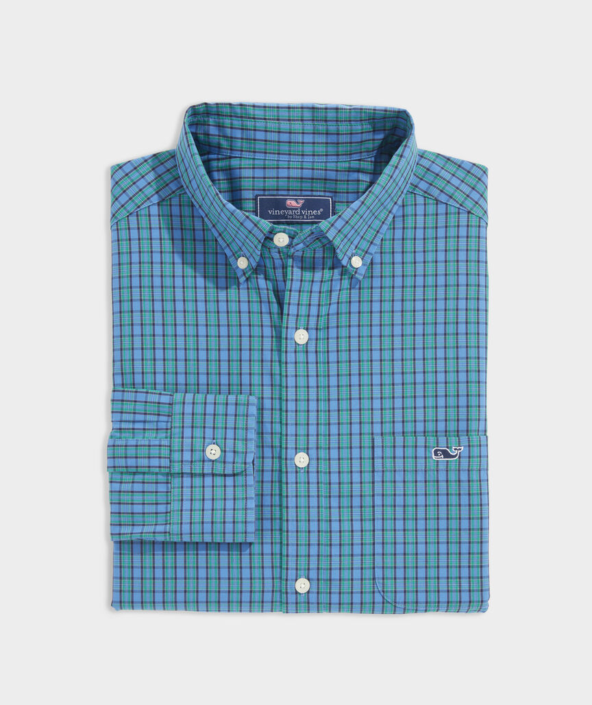 Vineyard Vines Stretch Poplin Tartan Shirt