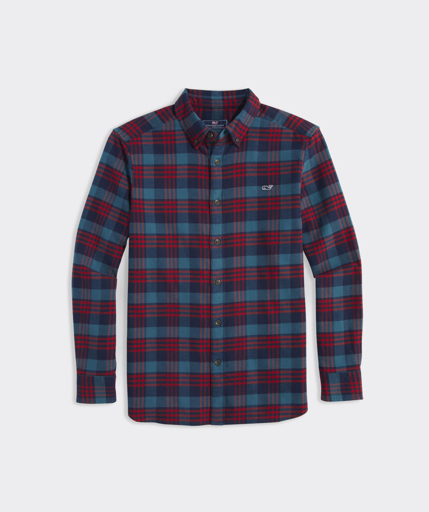 Vineyard Vines Stretch Flannel Plaid Shirt