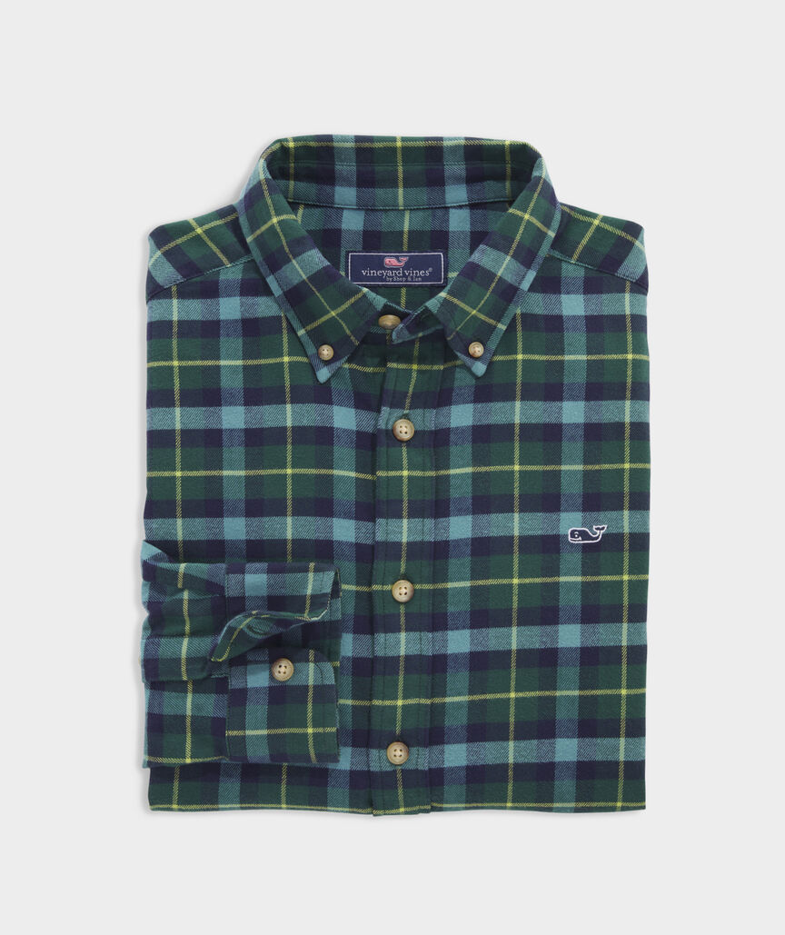 Vineyard Vines Stretch Flannel Plaid Shirt