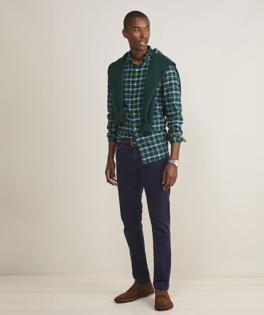 Vineyard Vines Stretch Flannel Plaid Shirt