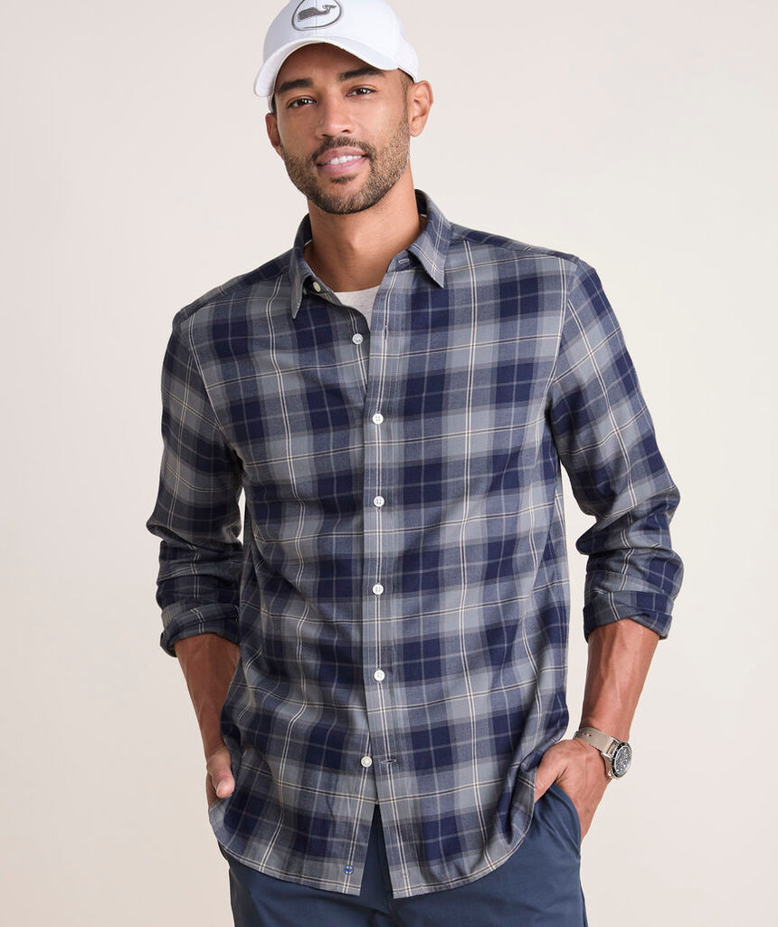 Vineyard Vines On-The-Go Brushed Twill Plaid Shirt