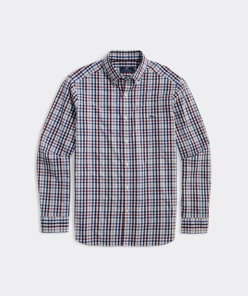 Vineyard Vines Stretch Poplin Tattersall Shirt