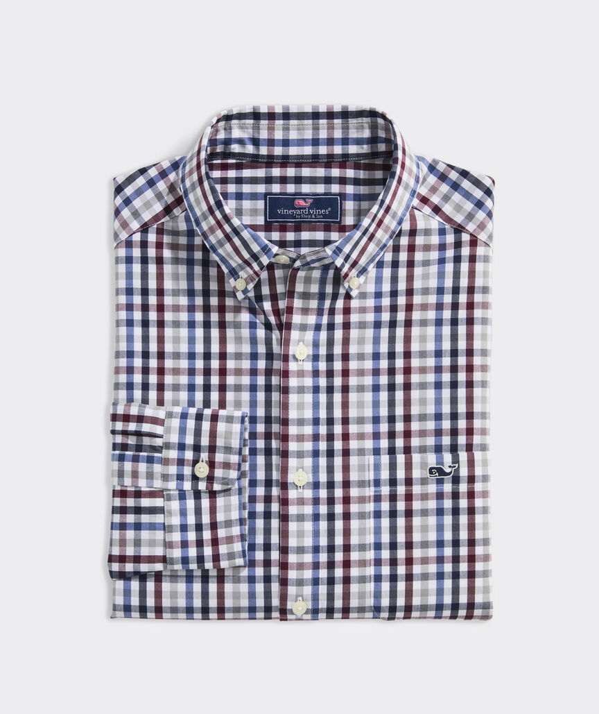 Vineyard Vines Stretch Poplin Tattersall Shirt