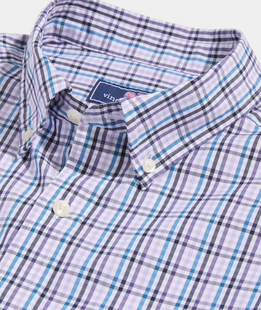Vineyard Vines Stretch Poplin Tattersall Shirt