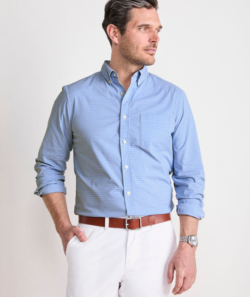 Vineyard Vines Tradewind Check Performance Cotton Shirt