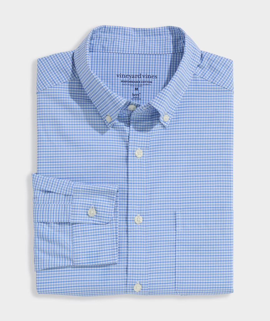Vineyard Vines Tradewind Check Performance Cotton Shirt