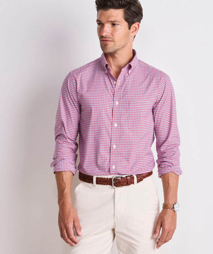 Vineyard Vines Tradewind Check Performance Cotton Shirt