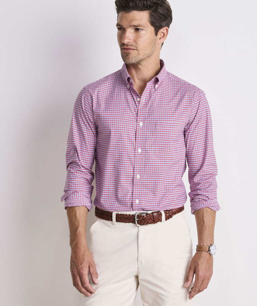 Vineyard Vines Tradewind Check Performance Cotton Shirt