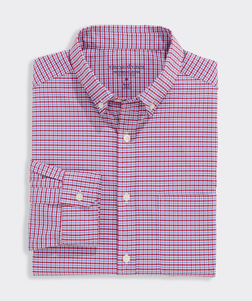 Vineyard Vines Tradewind Check Performance Cotton Shirt