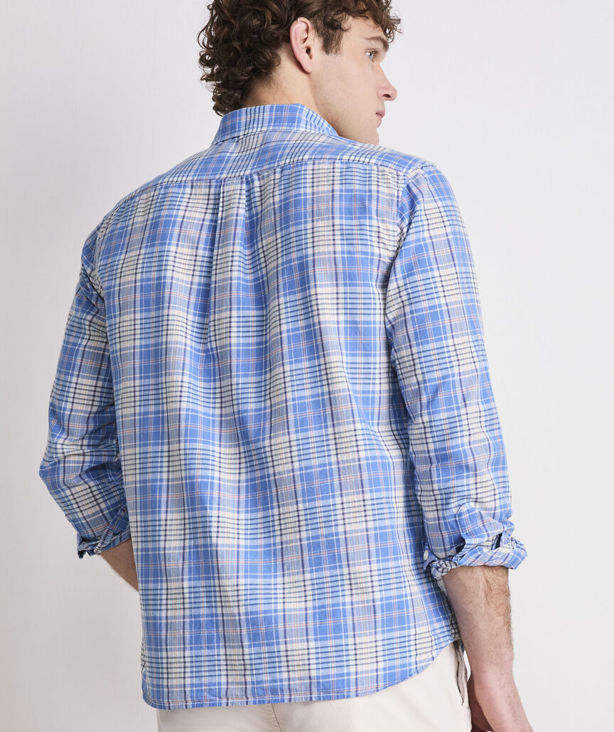 Vineyard Vines Long Bay Plaid Madras Shirt