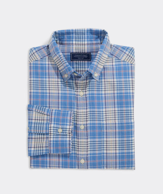 Vineyard Vines Long Bay Plaid Madras Shirt